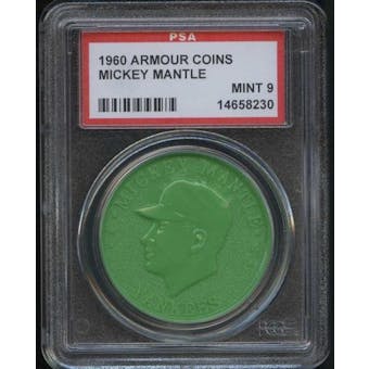 1960 Armour Coin Mickey Mantle Green PSA 9 (MINT) *8230
