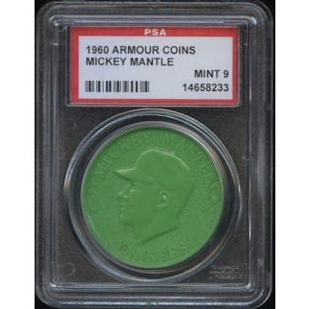 1960 Armour Coin Mickey Mantle Green PSA 9 (MINT) *8233