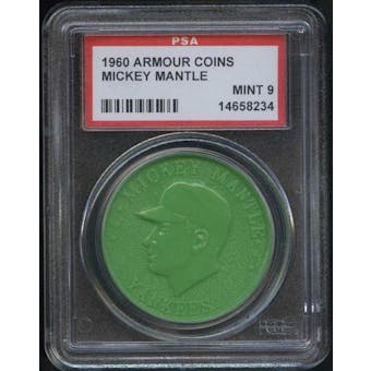 1960 Armour Coin Mickey Mantle Green PSA 9 (MINT) *8234