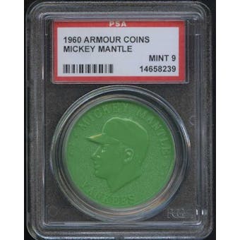 1960 Armour Coin Mickey Mantle Green PSA 9 (MINT) *8239