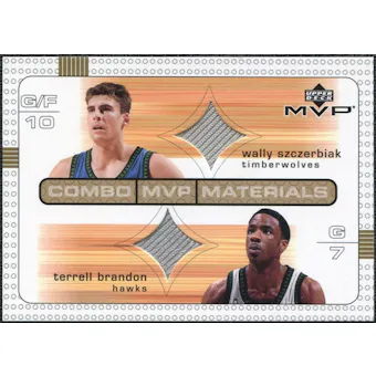 2003/04 Upper Deck Combo Materials #WSTB Wally Szczerbiak Terrell Brandon