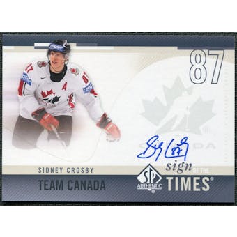 2010/11 Upper Deck SP Authentic Sign of the Times #SOTCR Sidney Crosby SP Autograph