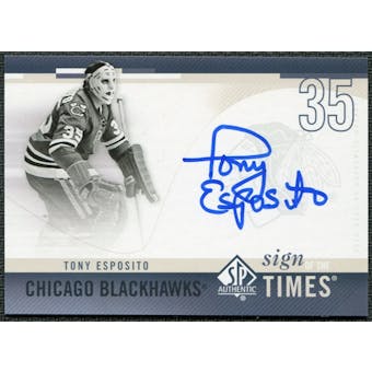 2010/11 Upper Deck SP Authentic Sign of the Times #SOTTE Tony Esposito Autograph