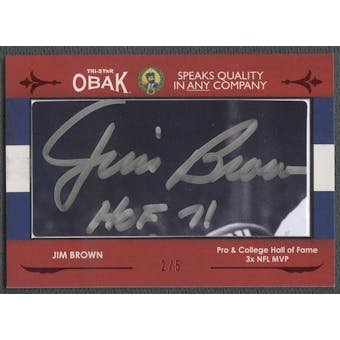 2011 TRISTAR Obak #11 Jim Brown Cut Signatures Auto #2/5