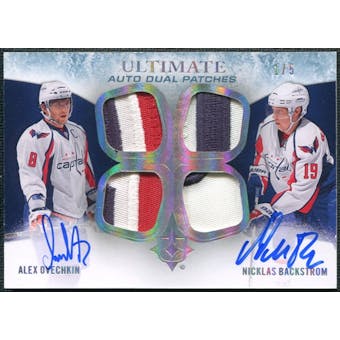 2010/11 Upper Deck Ultimate Collection Patches Duos Autograph Alexander Ovechkin Nicklas Backstrom 1/5