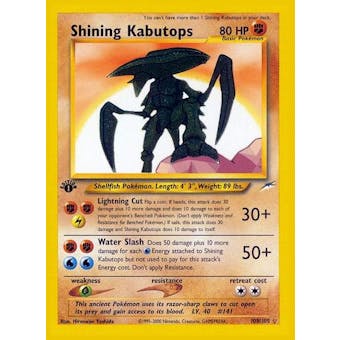 Pokemon Neo Destiny 1st Edition Single Shining Kabutops 108/105 - MODERATE PLAY (MP)