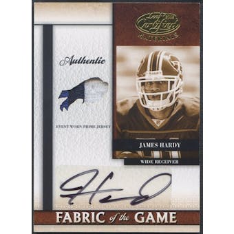 2008 Leaf Certified Materials #12 James Hardy Rookie Fabric of the Game Team Logo Prime Patch Auto #5/5
