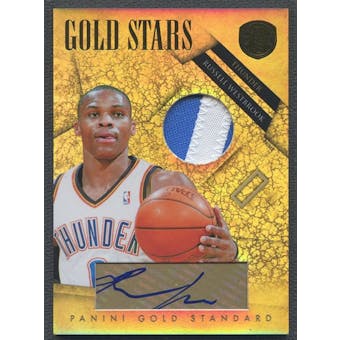 2010/11 Panini Gold Standard #3 Russell Westbrook Gold Stars Materials Signatures Prime Patch Auto #01/10
