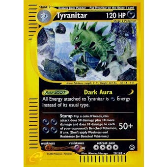 Pokemon Expedition Single Tyranitar 29/165 - SLIGHT PLAY (SP)