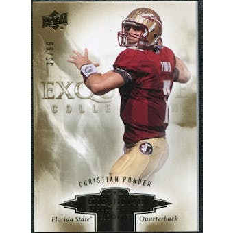 2010 Upper Deck Exquisite Collection Draft Picks #ERCP Christian Ponder /99