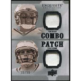 2010 Upper Deck Exquisite Collection Patch Combos #BH Chad Henne Tom Brady /50