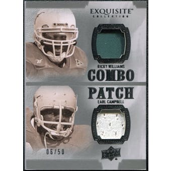 2010 Upper Deck Exquisite Collection Patch Combos #WC Ricky Williams Earl Campbell /50