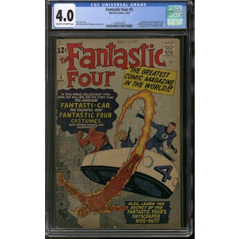 Fantastic Four #3 CGC 4.0 (C-OW) *1479102013*