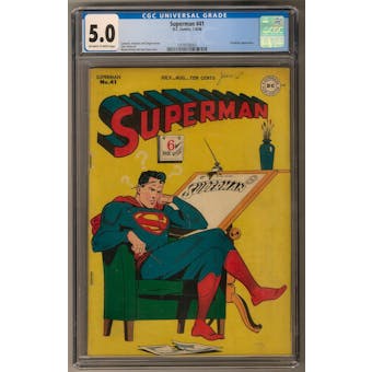 Superman #41 CGC 5.0 (OW-W) *1479106003*