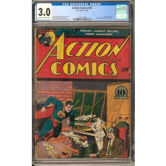 Action Comics #32 CGC 3.0 (C-OW) *1479120008*