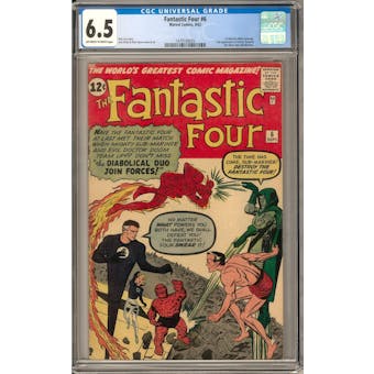 Fantastic Four #6 CGC 6.5 (OW-W) *1479184020*