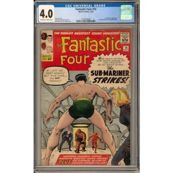 Fantastic Four #14 CGC 4.0 (OW-W) *1479185006*
