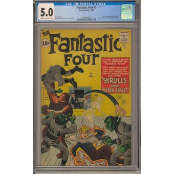Fantastic Four #2 CGC 5.0 (C-OW) *1479187007*