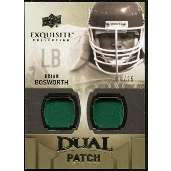 2010 Upper Deck Exquisite Collection Single Player Dual Patch #EDPBB Brian Bosworth /25