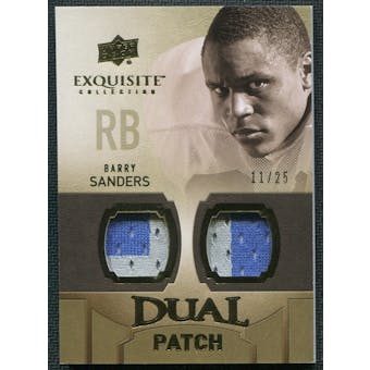 2010 Upper Deck Exquisite Collection Single Player Dual Patch #EDPBS Barry Sanders 11/25