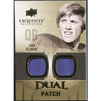 2010 Upper Deck Exquisite Collection Single Player Dual Patch #EDPJE John Elway /25