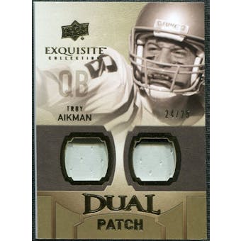 2010 Upper Deck Exquisite Collection Single Player Dual Patch #EDPTA Troy Aikman 24/25