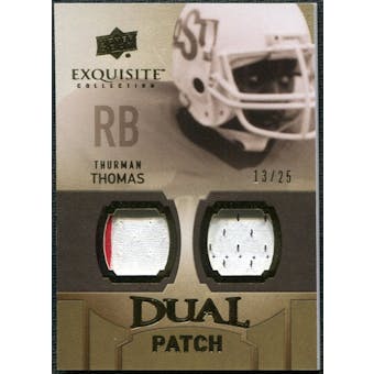 2010 Upper Deck Exquisite Collection Single Player Dual Patch #EDPTT Thurman Thomas /25