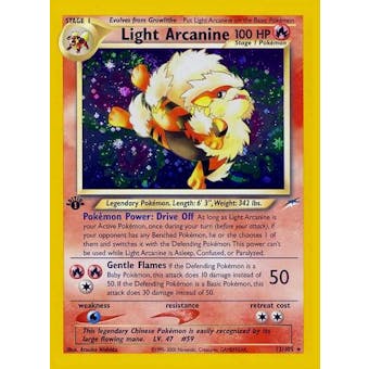 Pokemon Neo Destiny 1st Edition Single Light Arcanine 12/105