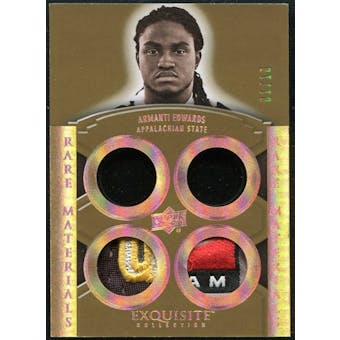 2010 Upper Deck Exquisite Collection Rare Materials Gold #ERMAE Armanti Edwards 1/10