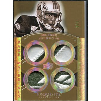 2010 Upper Deck Exquisite Collection Rare Materials Gold #ERMGJ Greg Jennings 2/3