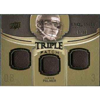 2010 Upper Deck Exquisite Collection Single Player Triple Patch #ETPCP Carson Palmer /50