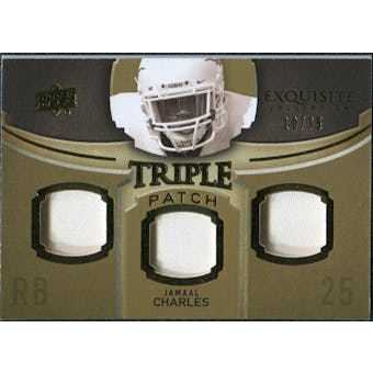 2010 Upper Deck Exquisite Collection Single Player Triple Patch #ETPJC Jamaal Charles /75