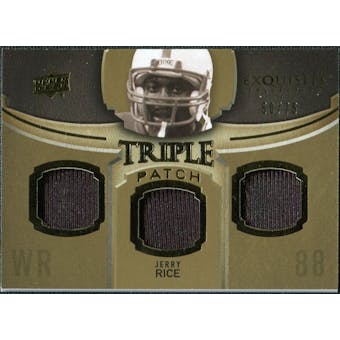 2010 Upper Deck Exquisite Collection Single Player Triple Patch #ETPJR Jerry Rice /75