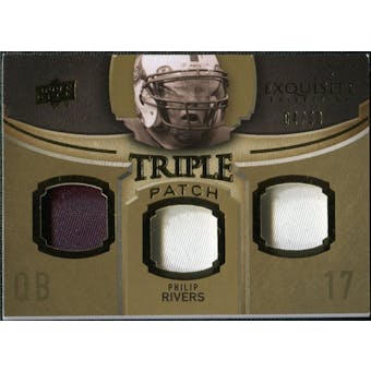 2010 Upper Deck Exquisite Collection Single Player Triple Patch #ETPPR Philip Rivers /50