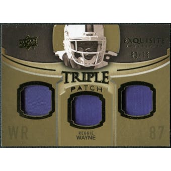 2010 Upper Deck Exquisite Collection Single Player Triple Patch #ETPRW Reggie Wayne /75