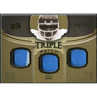 2010 Upper Deck Exquisite Collection Single Player Triple Patch #ETPSI Billy Sims /75