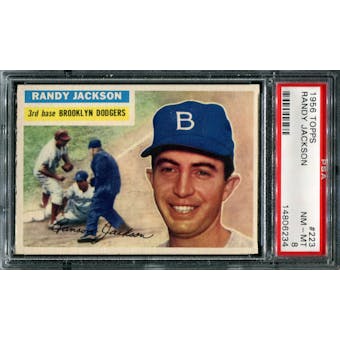 1956 Topps Baseball #223 Randy Jackson PSA 8 (NM-MT) *6234