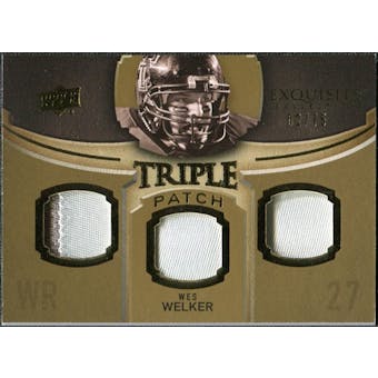 2010 Upper Deck Exquisite Collection Single Player Triple Patch #ETPWW Wes Welker /75