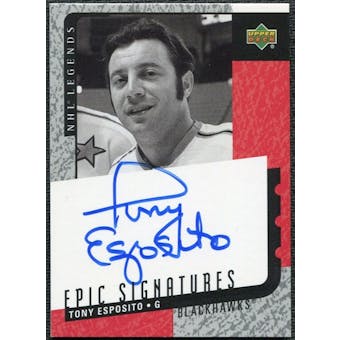 2000/01 Upper Deck Legends Epic Signatures #TE Tony Esposito Autograph