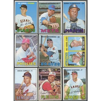 1967 Topps Baseball High Number Lot of 35 Cards (31 Different) (EX)