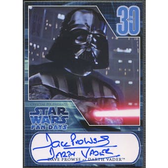 Darth Vader - David Prowse Autographed Star Wars Card (Fan Days I)