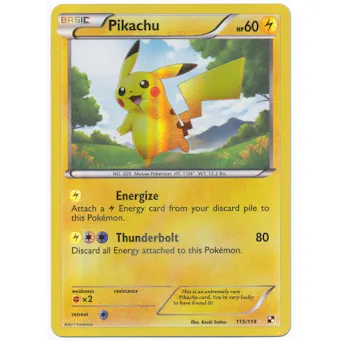 Pokemon Black & White Single Pikachu 115/114 - MODERATE PLAY (MP) | DA Card World Pokemon Black & White Single Pikachu 115/114 - MODERATE PLAY (MP) | DA Card World