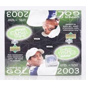 2003 Upper Deck Golf 24 Pack Box