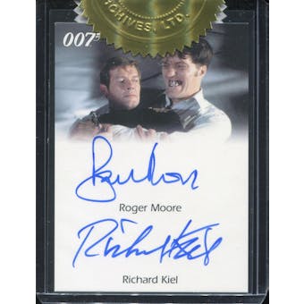 2012 James Bond 50th Anniversary Series 2 Autographs Roger Moore Richard Kiel Dual issued as 6 case incentive