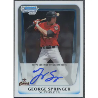 2011 Bowman Chrome Draft Prospect #GS George Springer Auto