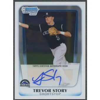 2011 Bowman Chrome Draft Prospect #TS Trevor Story Auto