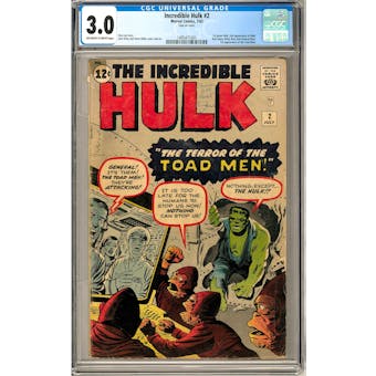 Incredible Hulk #2 CGC 3.0 (OW-W) *1495471001*