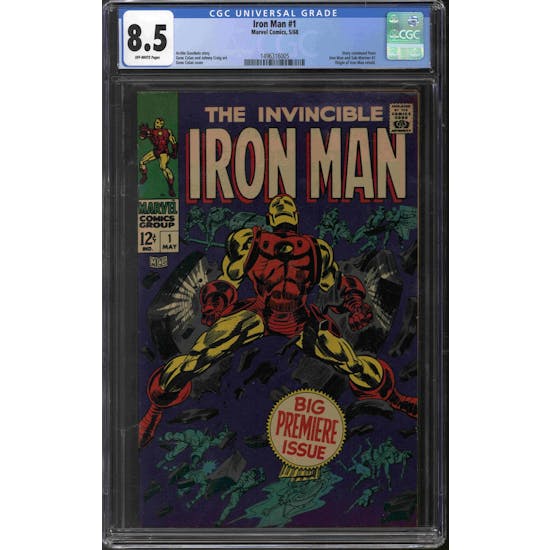 Iron Man #1 CGC 8.5 (OW) *1496316005*