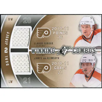 2011/12 Upper Deck SPx Winning Combos #WCGV Claude Giroux James van Riemsdyk E