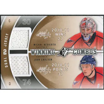 2011/12 Upper Deck SPx Winning Combos #WCNC Michal Neuvirth John Carlson E